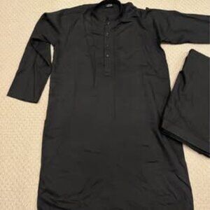 Gently used super soft Boys black Kurta and shalwar set